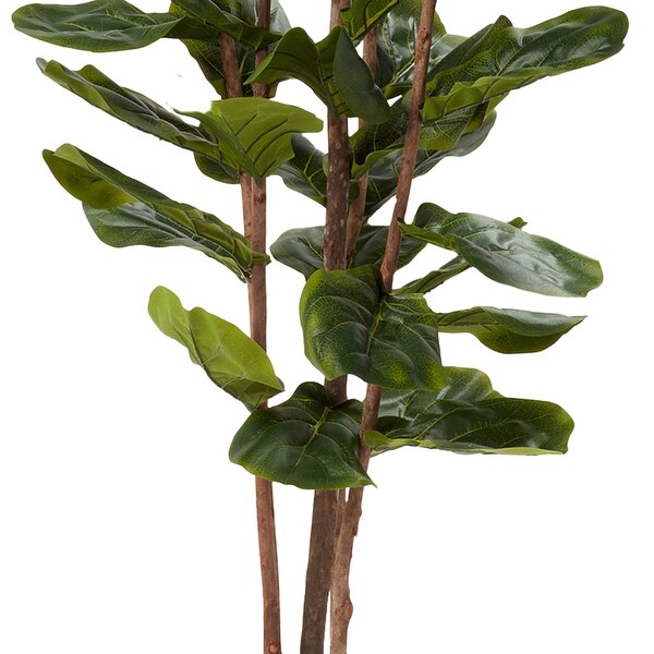 Pure Garden 6 Ft Artificial Fiddle Leaf Fig Tree Indoor/Outdoor Office