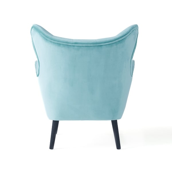 Simon Light Blue Fabric Wingback Chair