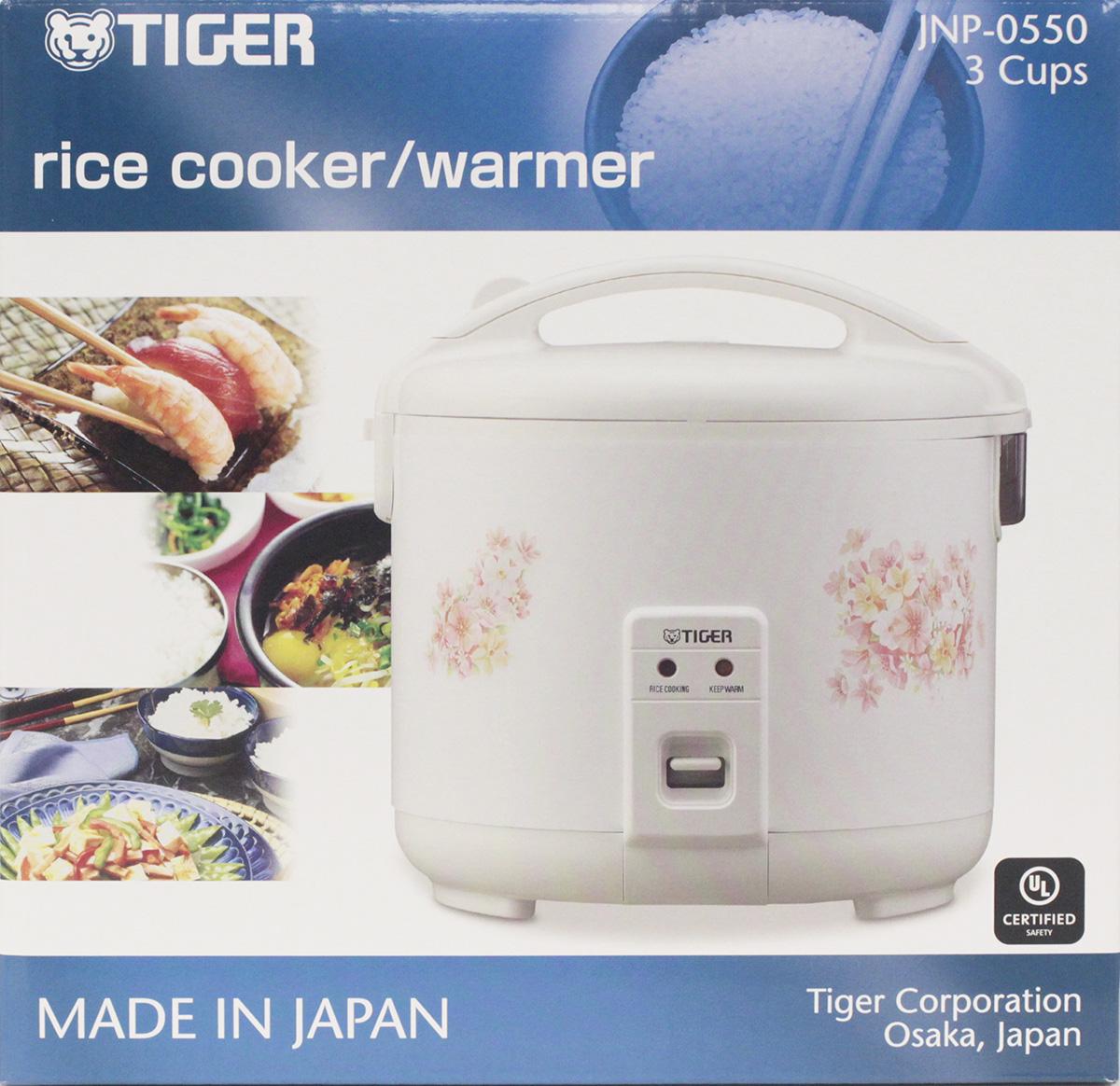 Tiger 3 Cup Floral White Rice Cooker and Warmer