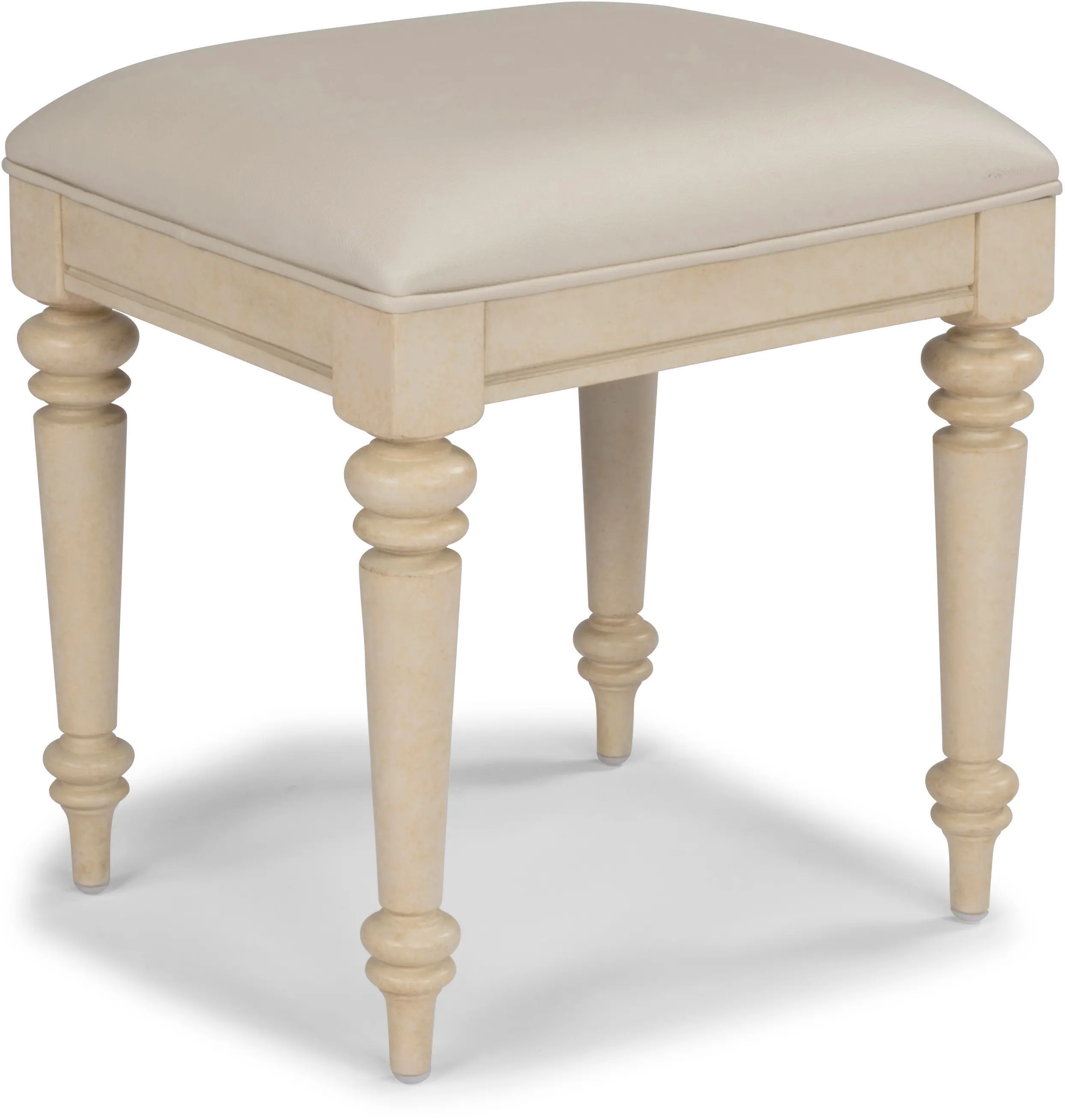 Provence Antique White Vanity Bench