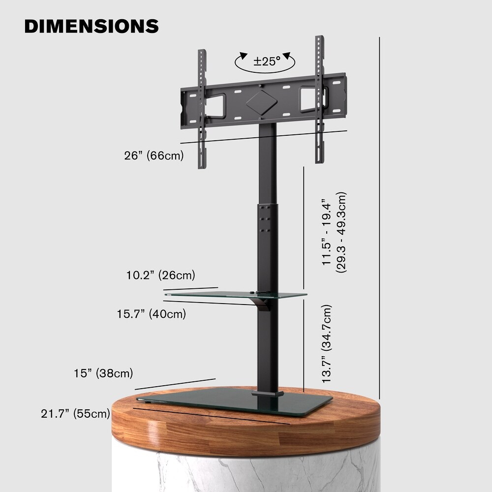 ProMounts TV Floor Stand Mount for 37 72 Inch Screens Heavy Duty