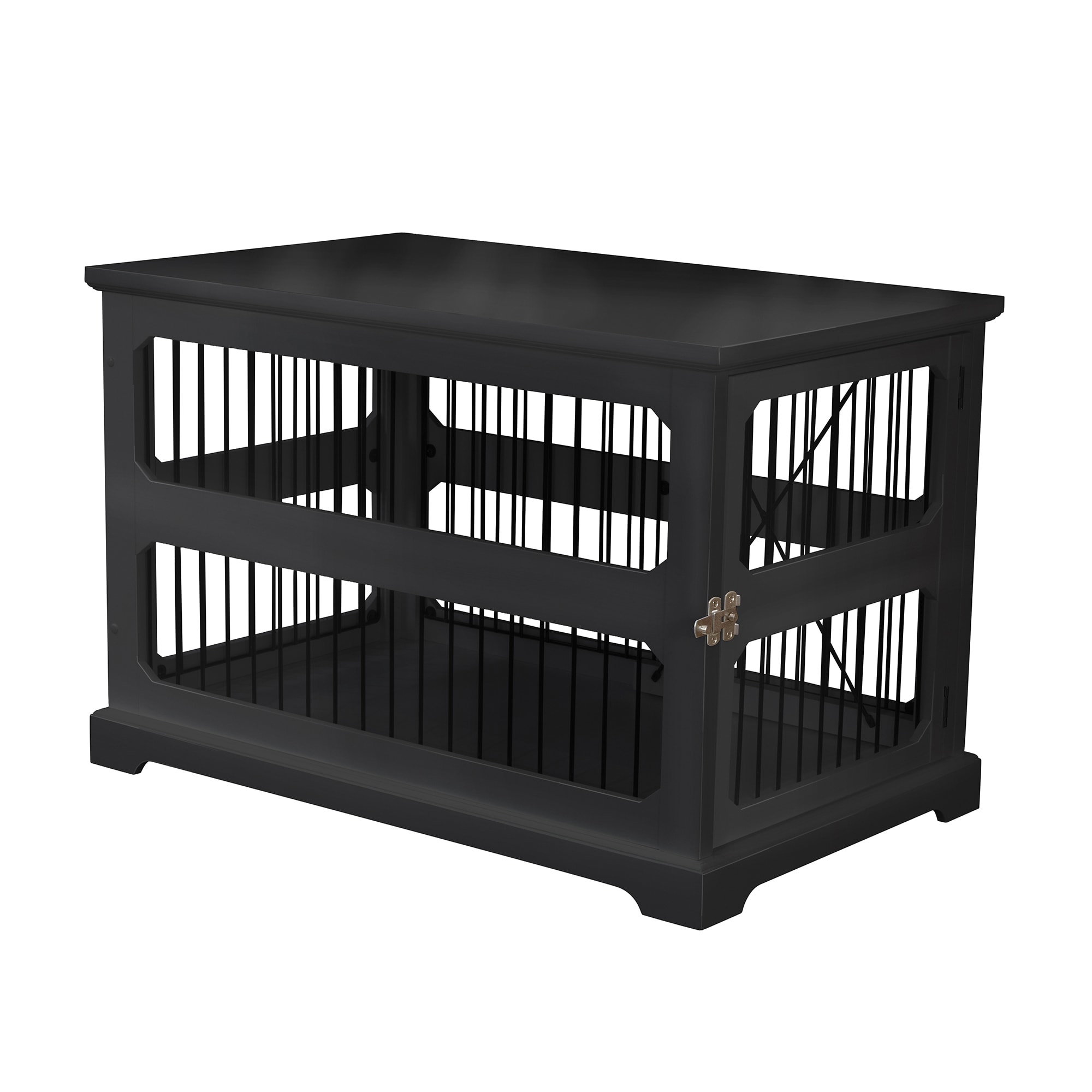 Zoovilla Slide Aside Crate And End Table In Black， 35.43