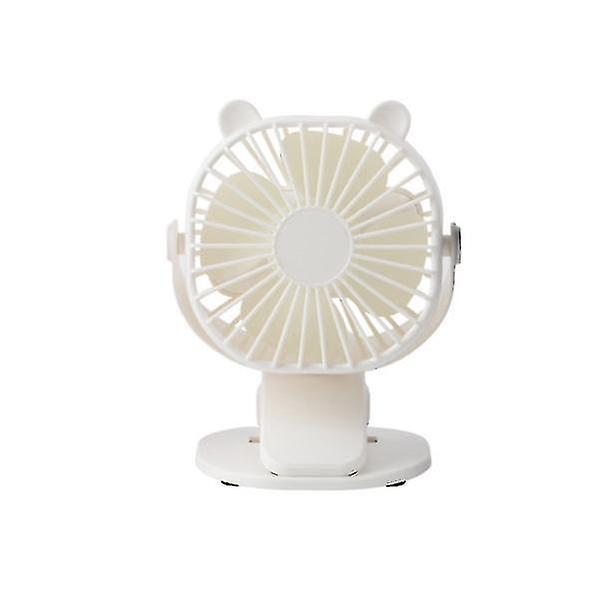 Portable Usb Rechargeable Fan Mini Desktop Clip Fan 360 Degree 3-speed Silent With Strong Wind Rotating Quiet For Home Bedroom