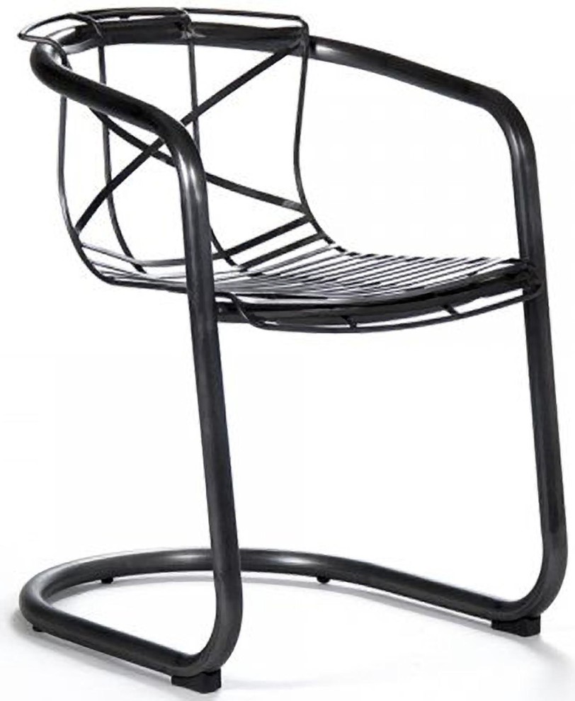 Arm Chair FINN Ebony Black Iron   Industrial   Armchairs And Accent Chairs   by EuroLuxHome  Houzz