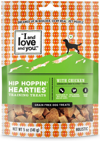 I and Love and You Hip Hoppin' Hearties Grain-Free Chicken Dog Treats