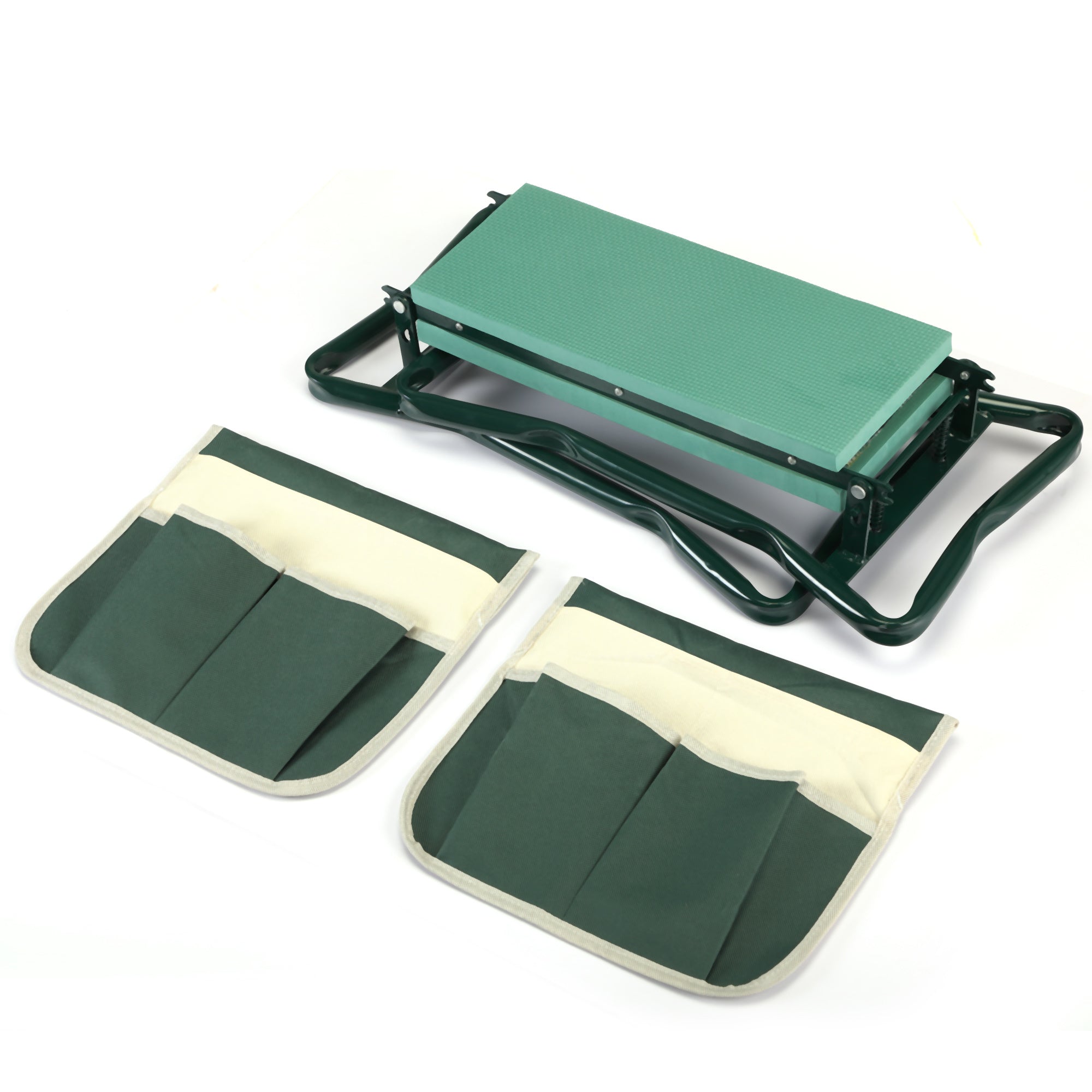 Folding Garden Kneeler and Seat with Free Tool Pouches