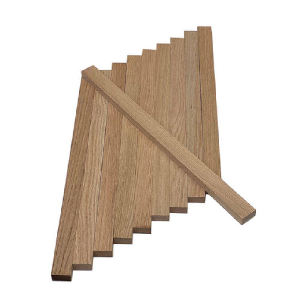 Swaner Hardwood 1 in. x 2 in. x 2 ft. Red Oak S4S Hardwood Board (10-Pack) OL04011624OR10