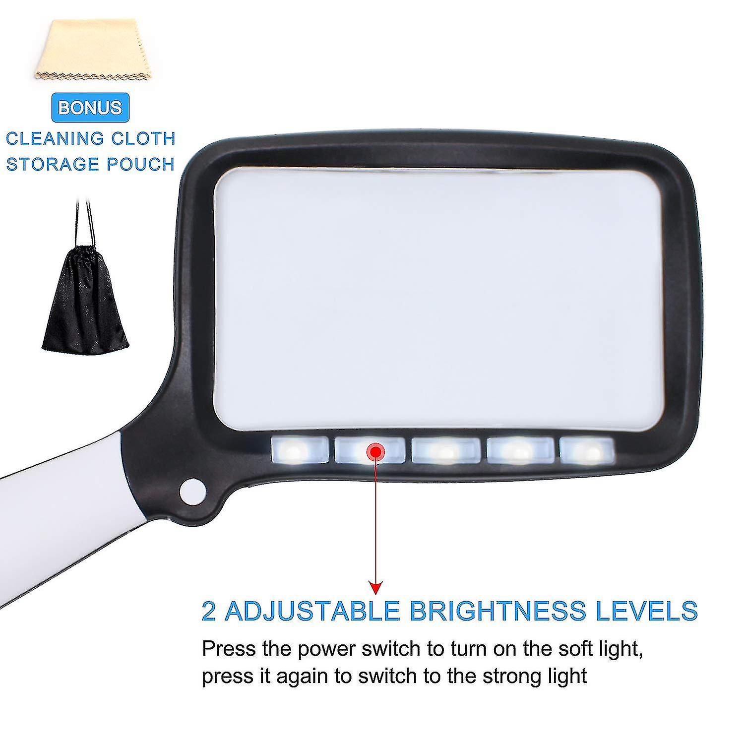 Magnifying Glass，magnifier For Reading With Led S- Lar 2x