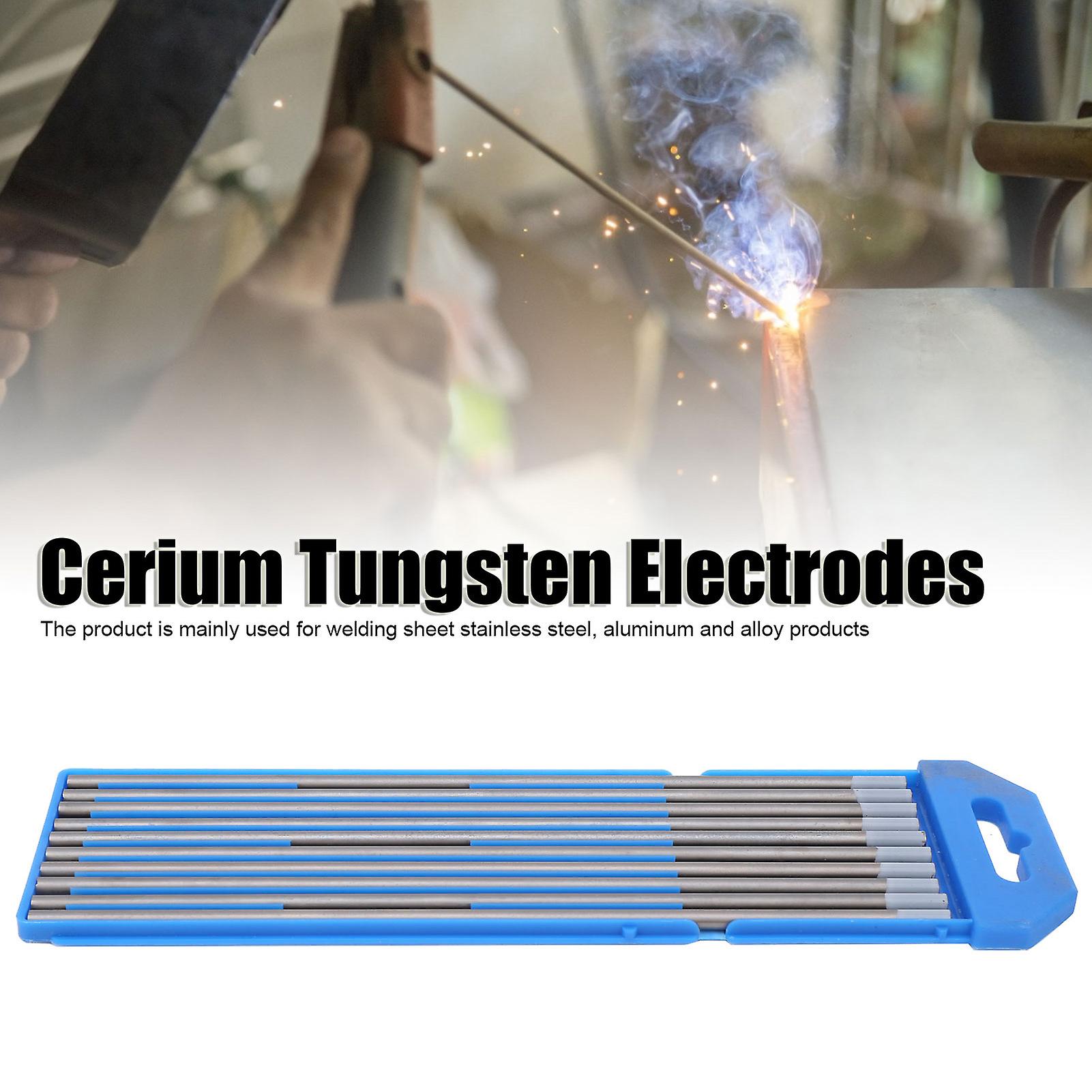 10pcs Cerium Tungsten Electrodes For Tig Welding Argon Arc Needle Grey Head Wc20 4x175mm - High Efficiency And Stable Performance For Sheet Stainless