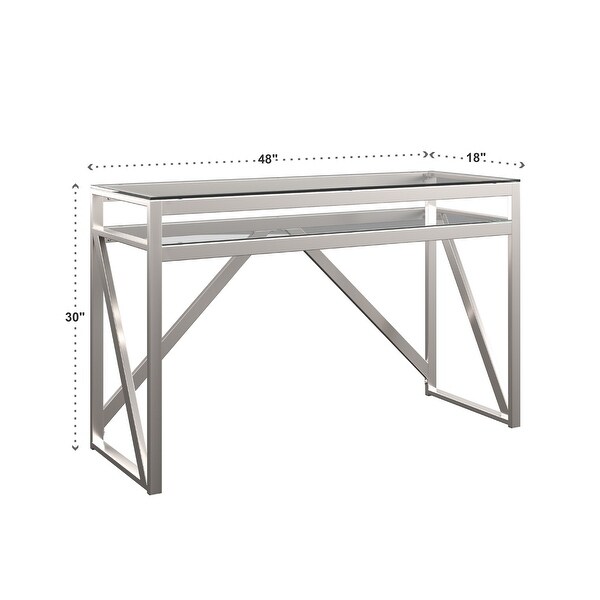 Brynn Brushed Nickel Sofa Table by iNSPIRE Q Modern - Sofa Table