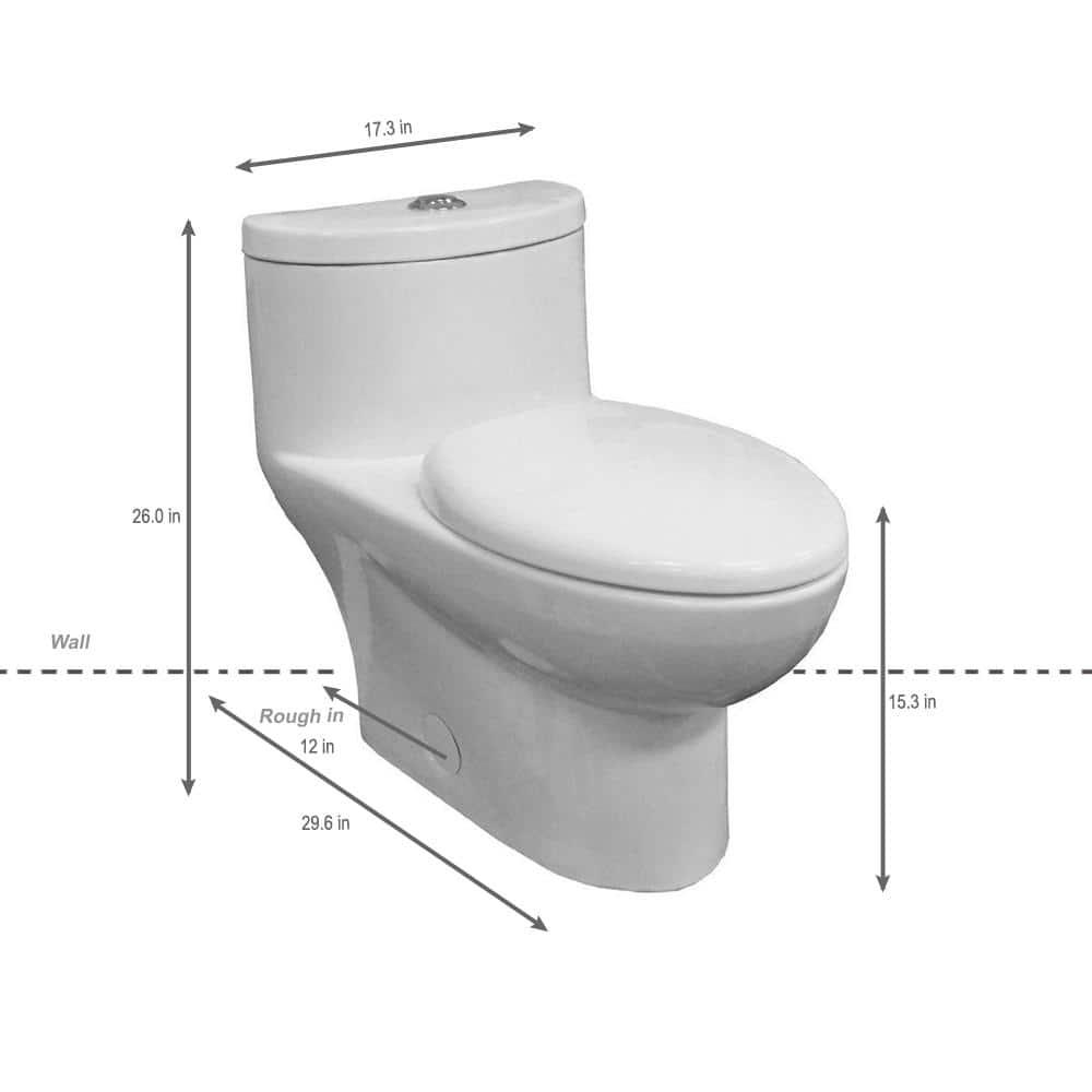 American Standard Tofino Complete 1Piece 11 GPF Dual Flush Elongated Toilet in White with Slow Close Seat