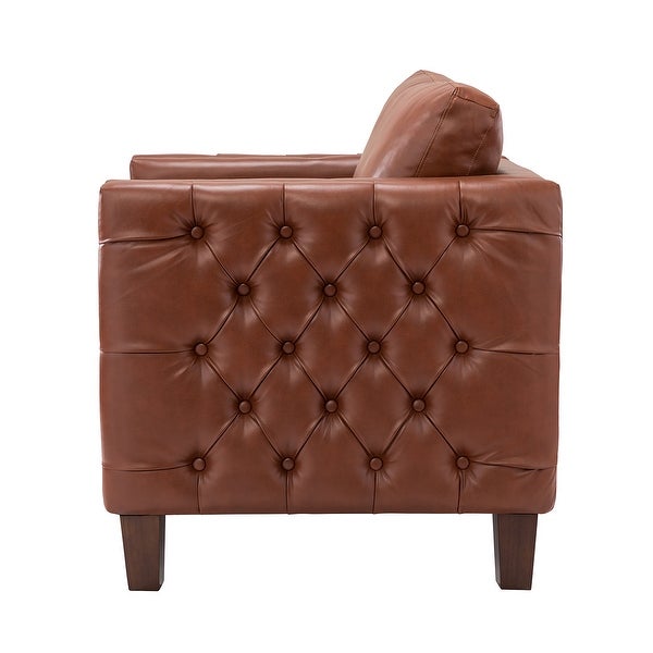 Pr Comfy Upholstered Club Chair with Nailhead Trim by HULALA HOME