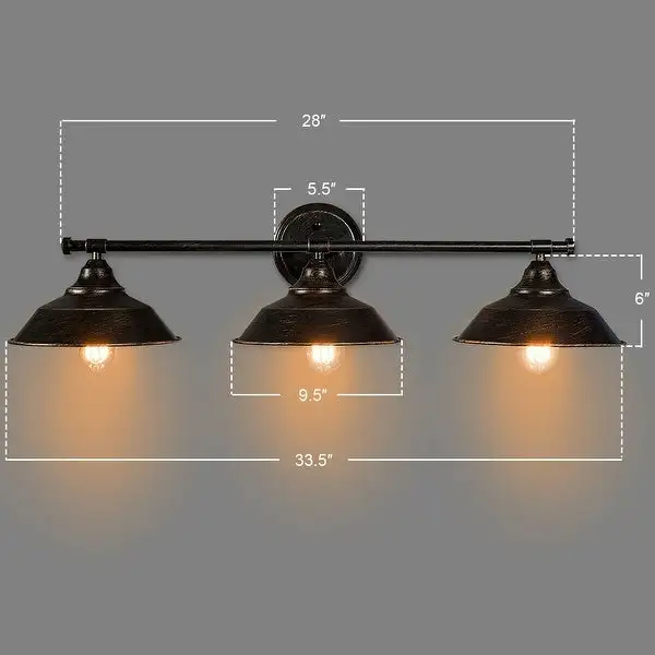 3-Light Modern Bathroom Wall Sconce Wall Lamp - 33