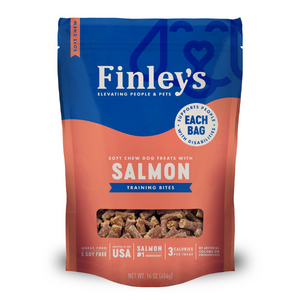 Finley's Salmon Recipe Soft Chew Training Bites Dog Treats 16 oz