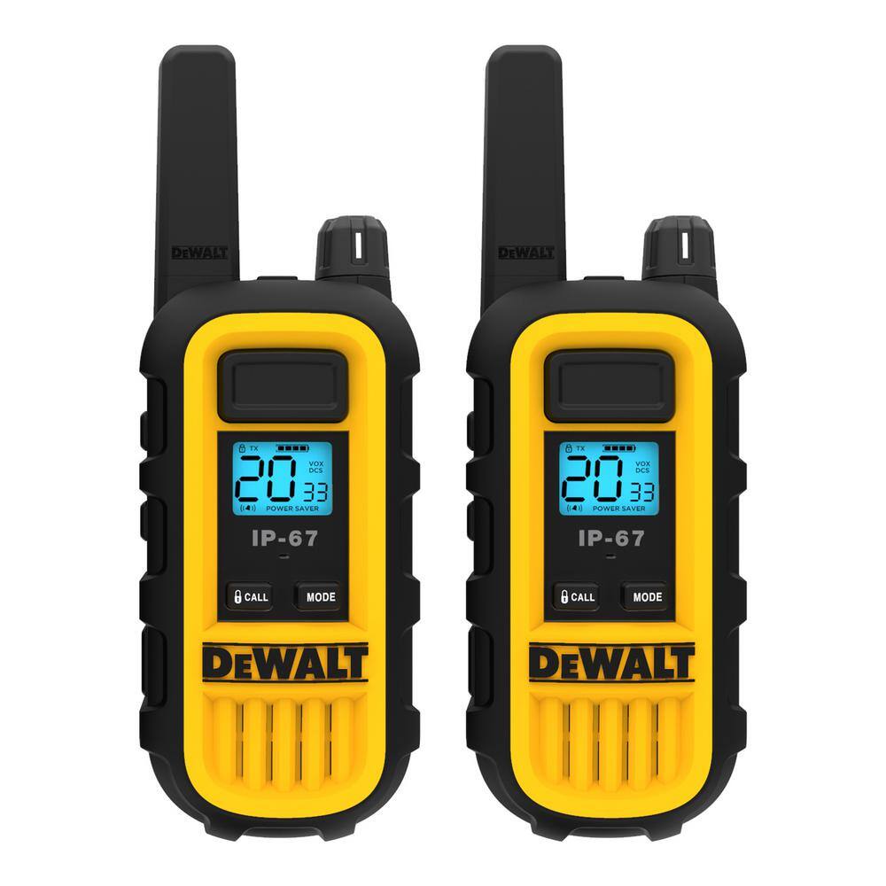 DW DXFRS300 Heavy-Duty 1-Watt Walkie Talkies (2-Pack) DXFRS300