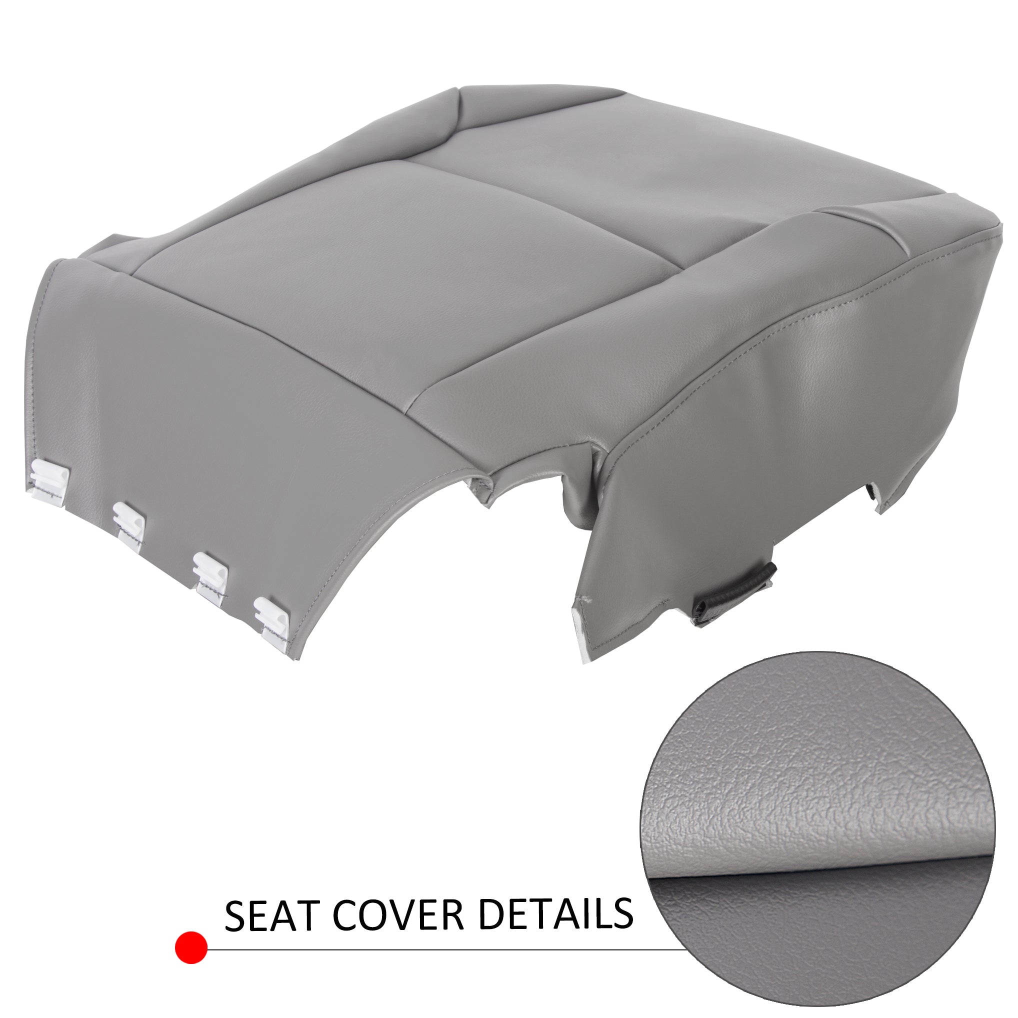 Kojem Driver Side Bottom Seat Cushion Cover for 2003-2009 Toyota 4Runner Limited Synthetic Leather Gray