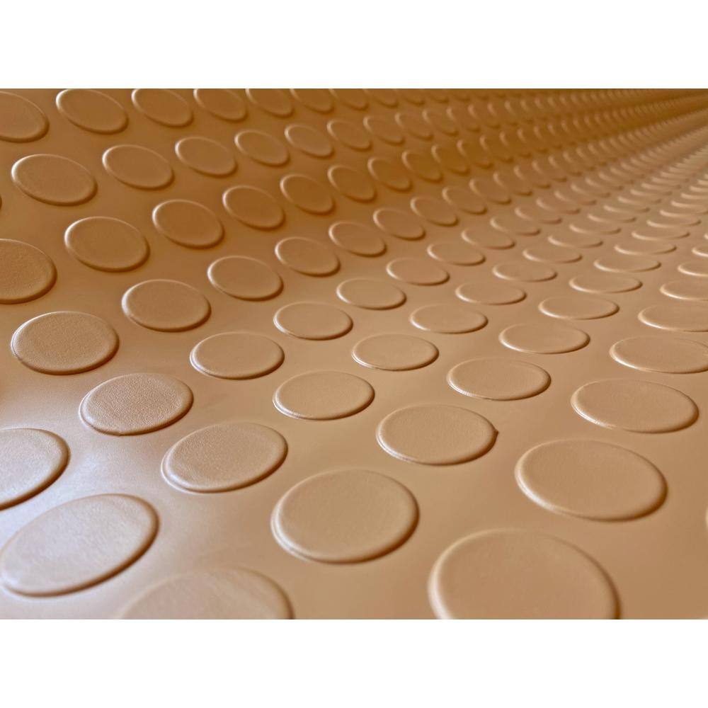 G-Floor Coin 7.5 ft. x 17 ft. Sandstone Commercial Grade Vinyl Garage Flooring Cover and Protector GF75CN717SN