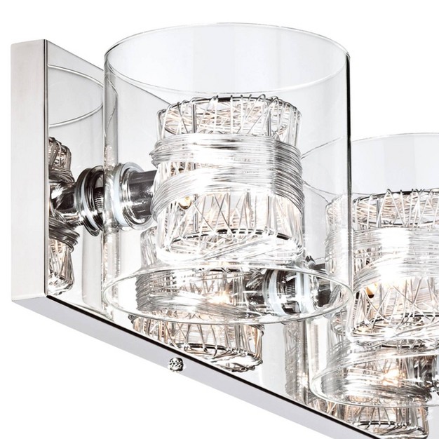 Fixture Clear Glass Cylinder Shade For Bedroom Bathroom Vanity Reading Living Room House