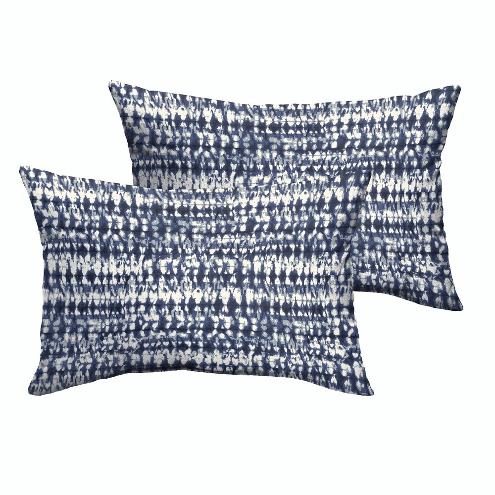 Porter Indigo Graphic Indoor/ Outdoor Throw Pillow (Set of 2)