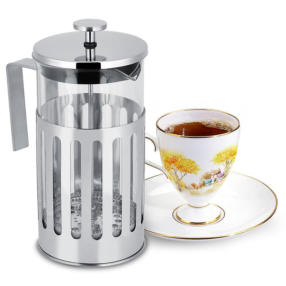 Stainless Steel Glass French Press Filter Coffee Pot Household Tea Maker(1000ML)