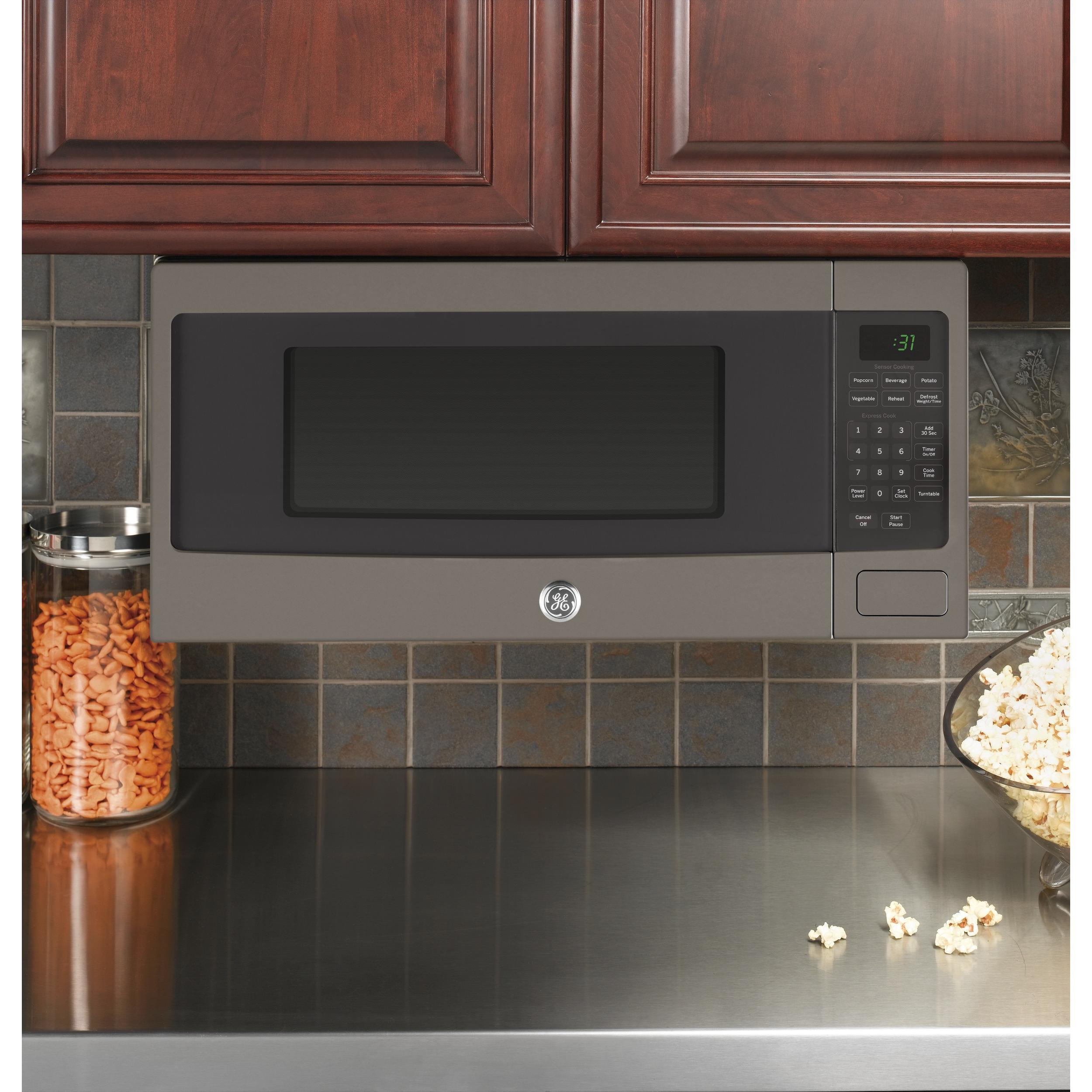 GE Profile 24-inch, 1.1 cu.ft. Countertop Microwave Oven with 10 Power Levels PEM10SLFC