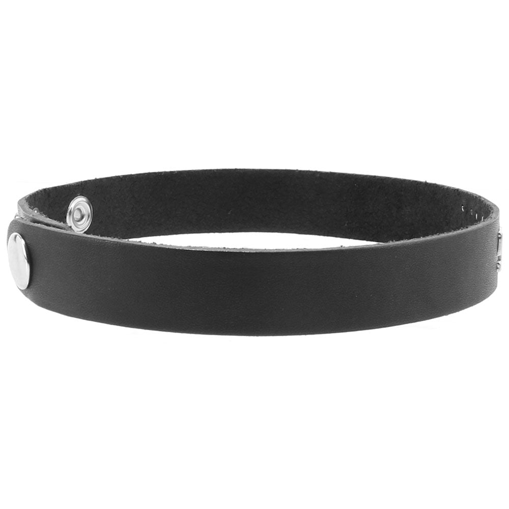 Bad Kitty Leather Word Band Collar