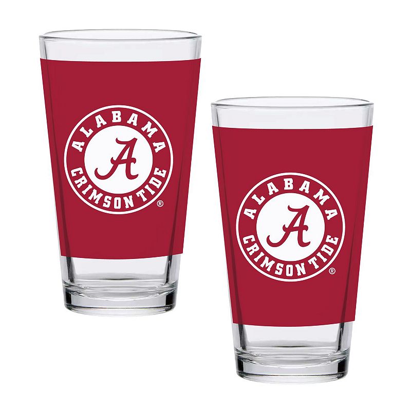 Alabama Crimson Tide Two-Pack Knockout 16oz. Pint Glass Set