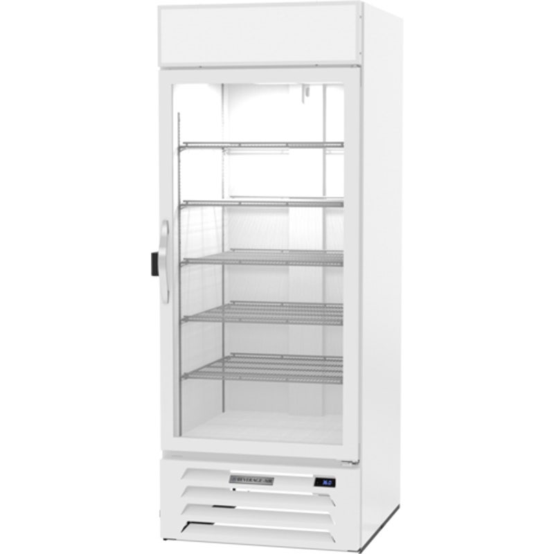 Beverage-Air MMR27HC-1-W-IQ Reach-In Refrigerated Merchandiser， White， Self-Closing， 25.88 cu. ft.