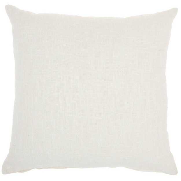 Shopsentral Solid Woven Cotton Throw Pillow