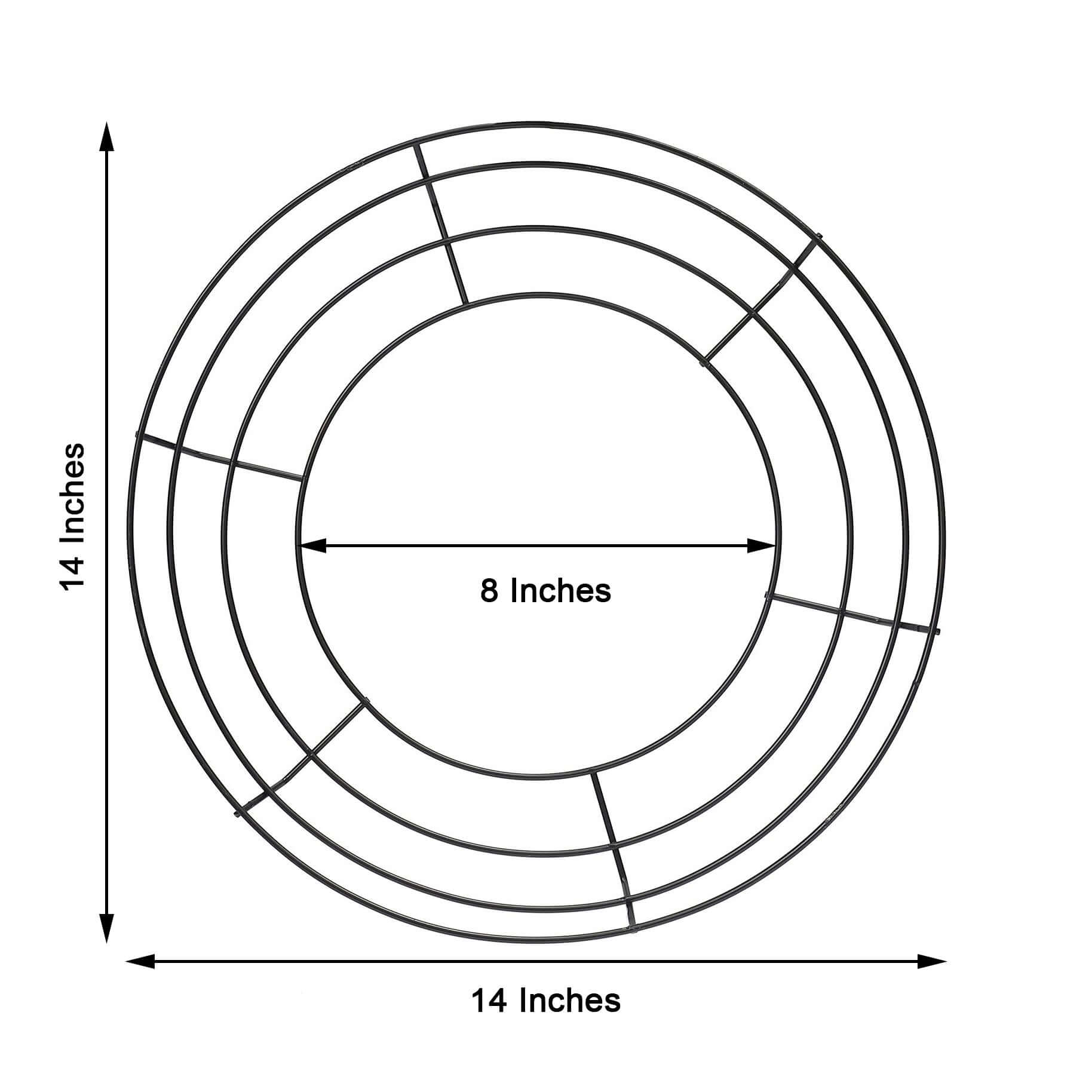 Black Metal Wire Wreath Frame, Wreath Ring 14