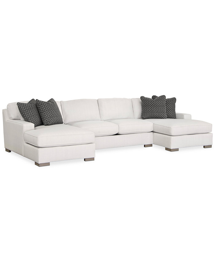 Furniture CLOSEOUT! Doverly 3-Pc. Fabric Double Chaise Sofa