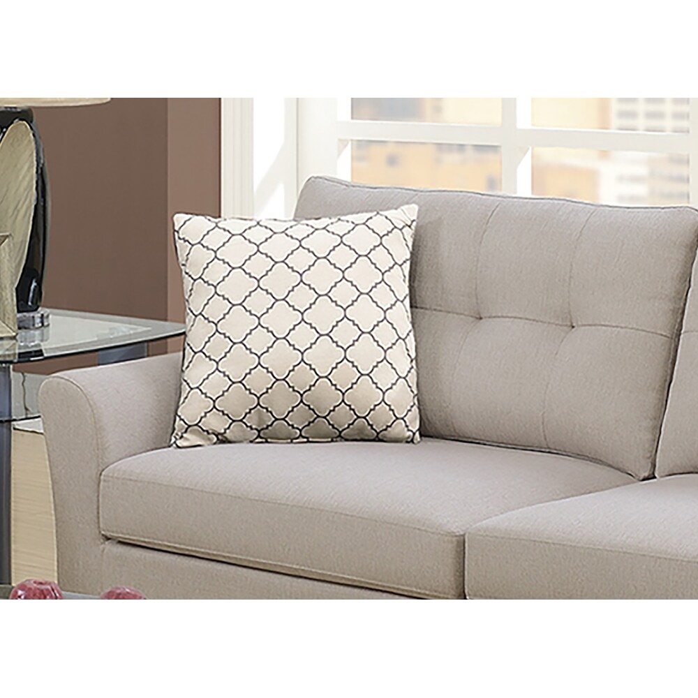 2 Piece Glossy Polyfiber Sofa Set