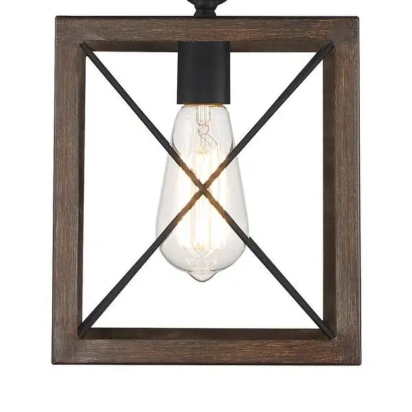 Acroma 1 Light 8In Linear Modern Farmhouse Rectangle Chandelier-UL Certified - N/A Shopping - The Best Deals on Chandeliers