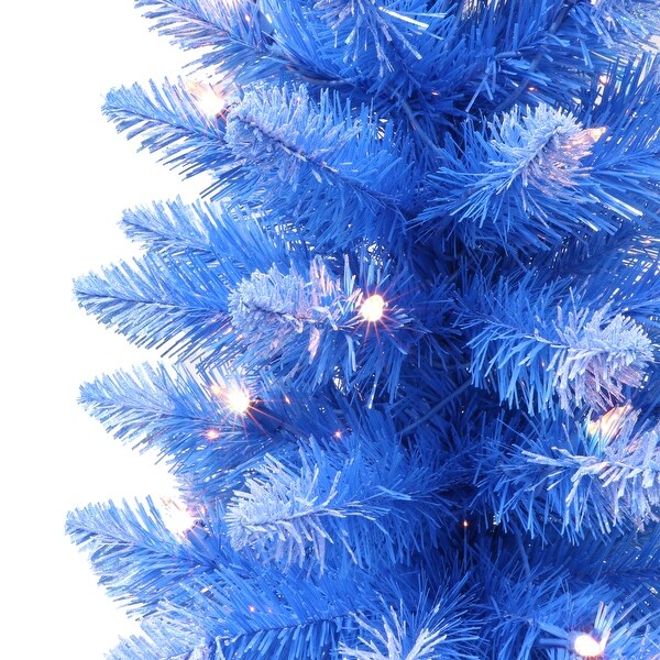 Puleo International 3 ft. Prelit Fashion Blue Artificial Christmas Tree