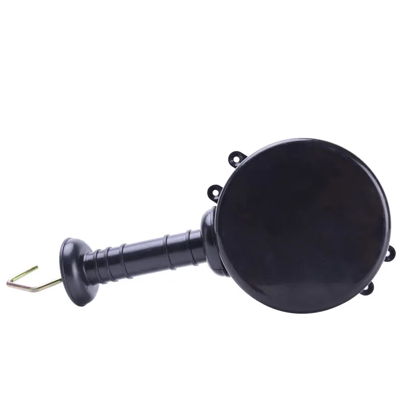 Retractable black color  electric fence gate handle with 5m fence wire