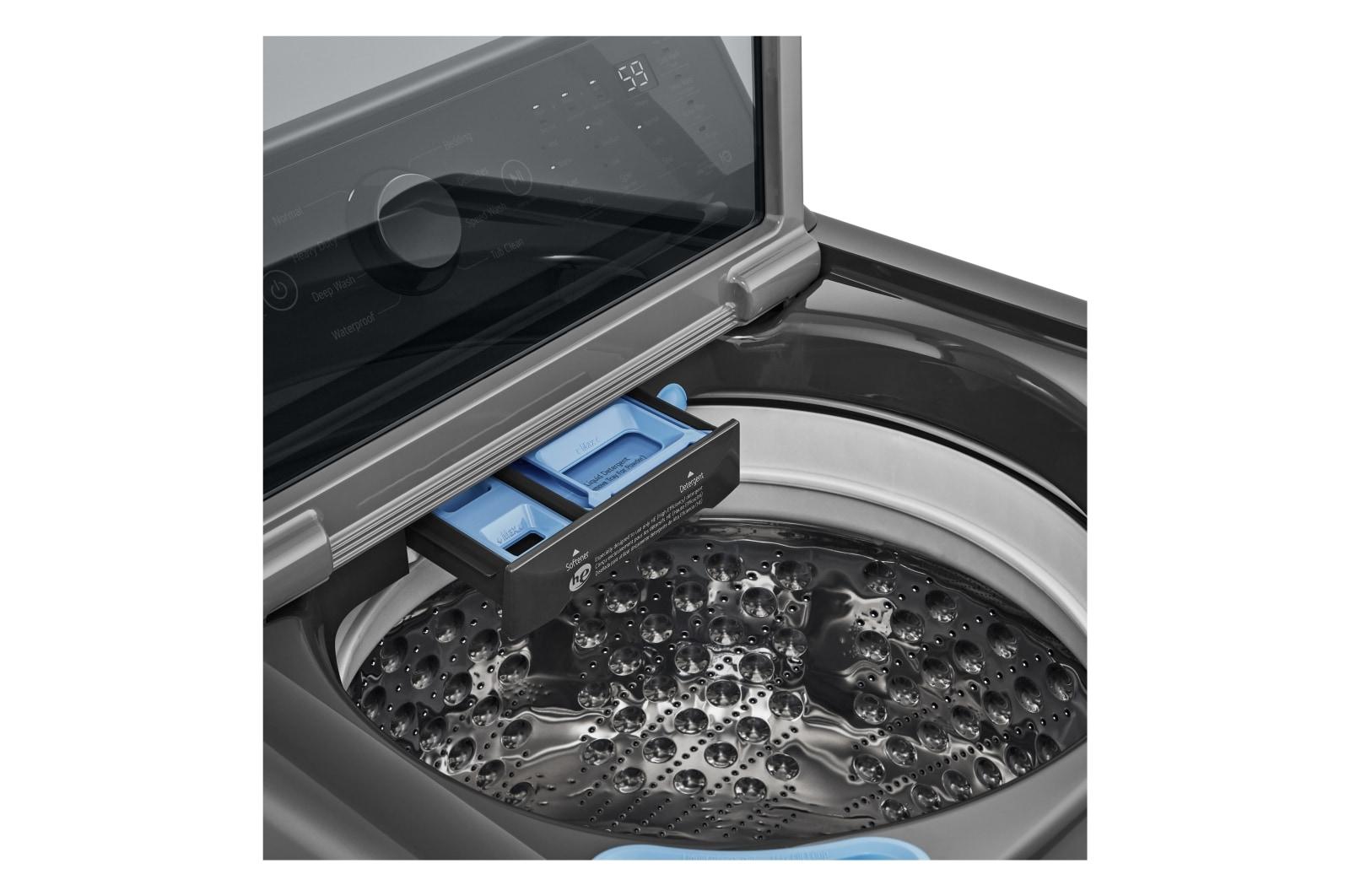 Lg WT7150CM 5.0 Cu. Ft. Top Load Energy Star Washer With Impeller, Turbodrum™, Slamproof® Glass Lid, & Water Plus