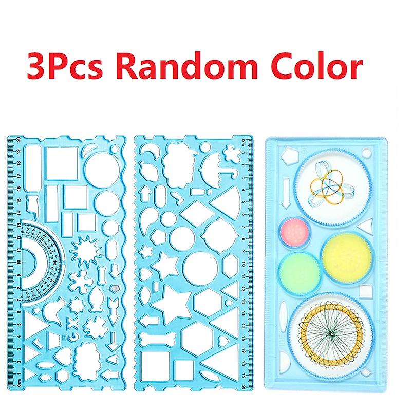 Born Pretty 3pcs Children's Drawing Template Plastic Ruler Learning Educational Toys Magic Board Kids Crafts And Arts Child Manual Activity