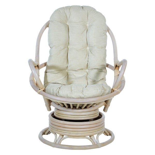 Rattan Swivel Rocker Chair