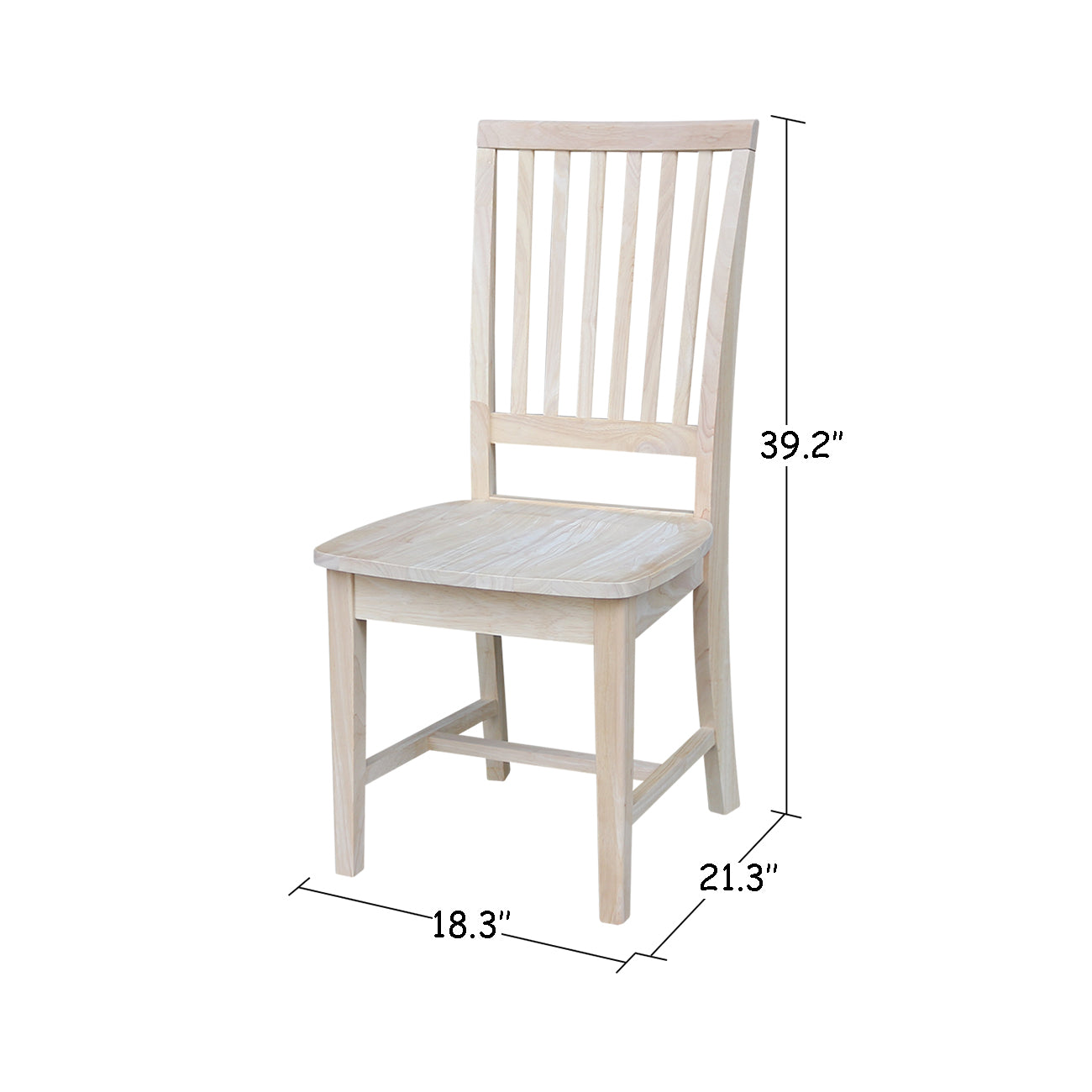 International Concepts Branford Mission Side Dining Chair - 2 Chairs