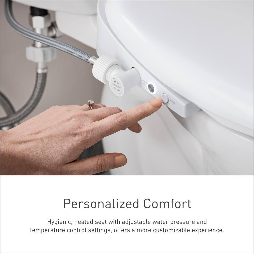 MOEN 2-Series Standard Electric Add-On Bidet Seat for Elongated Toilets in. White with Heated Seat EB800-E