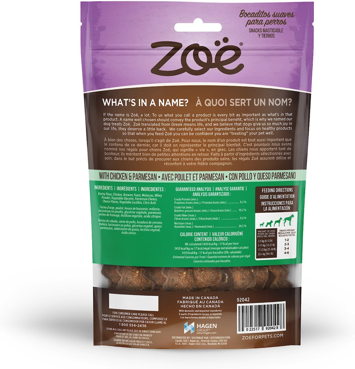 Zoe Tender Chunks Chicken and Parmesan Grain-Free Dog Treats