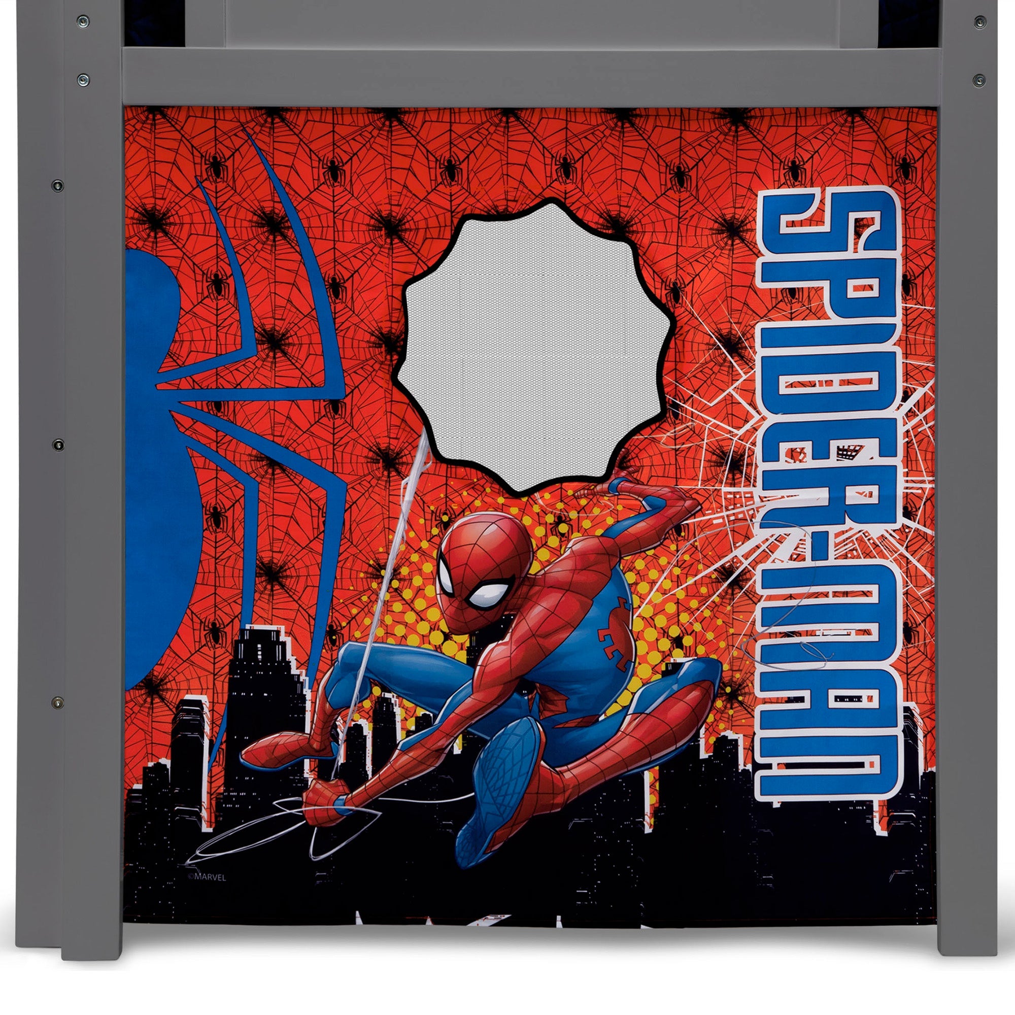 Spider-Man Loft Bed Tent by Delta Children - Curtain Set for Low Twin Loft Bed (Bed Sold Separately)