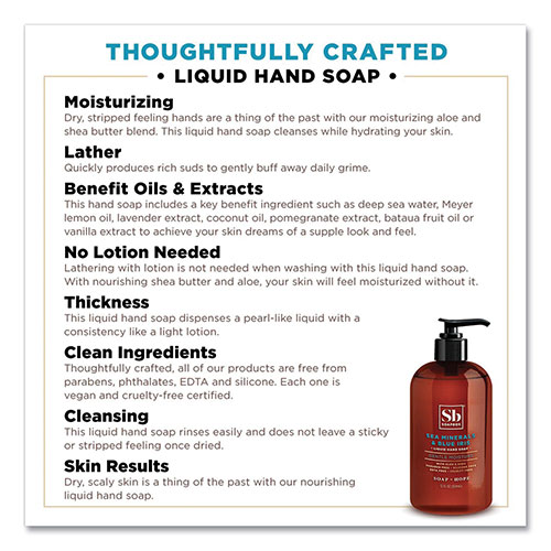 Soapbox Hand Soap | Sea Minerals and Blue Iris， 12 oz Pump Bottle | SBX77148EA