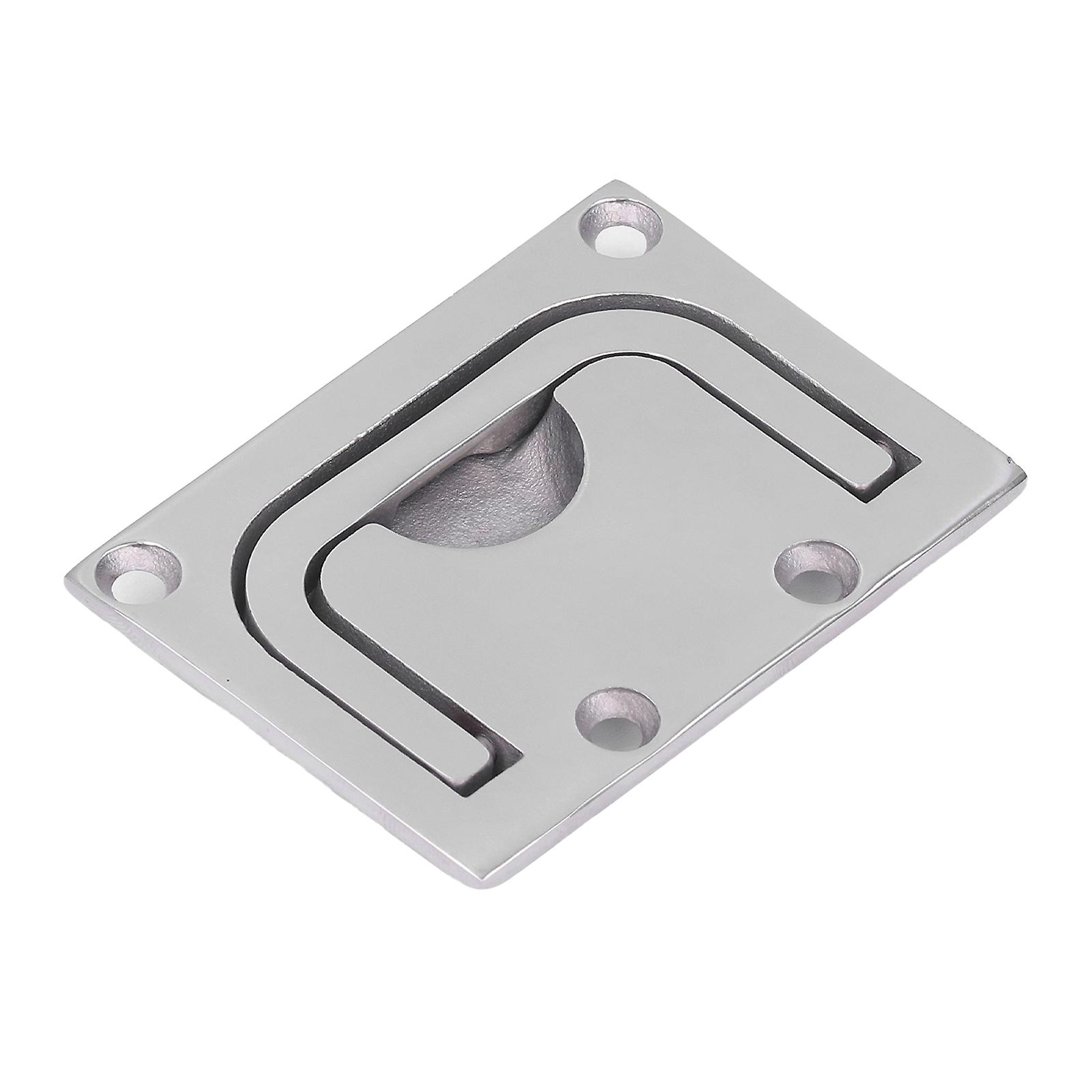 Boat Ring Hatch Pull Flush Lift Deck Cover Handle Marine 316 Stainless Steel Mirror Square76x56mm