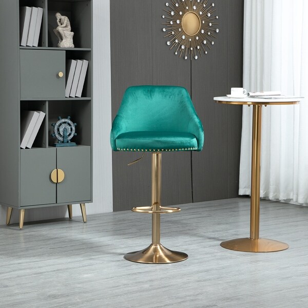 Velvet Upholstered Bar Stools