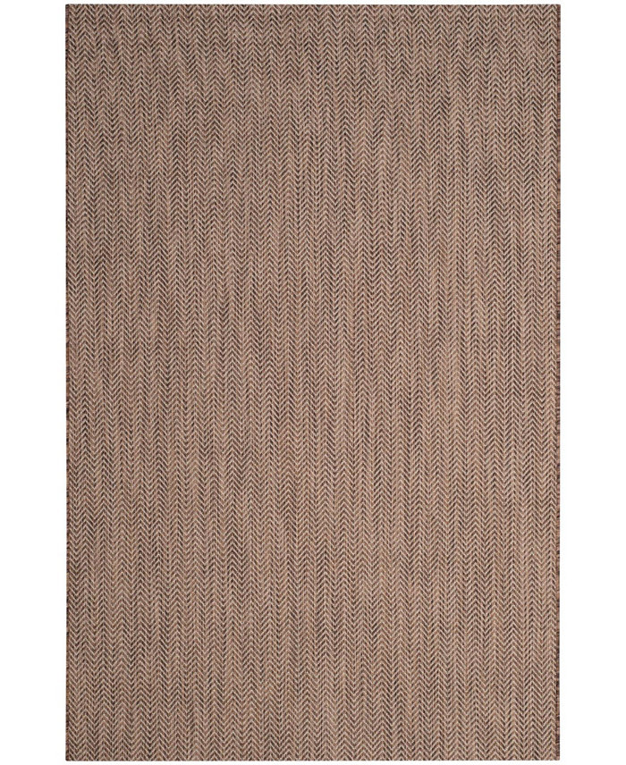 Safavieh Courtyard CY8022 Brown and Beige 6'7 x 9'6 Sisal Weave Outdoor Area Rug