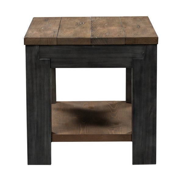 Rutland Grove Two Tone Charcoal and Desert Rectangular End Table