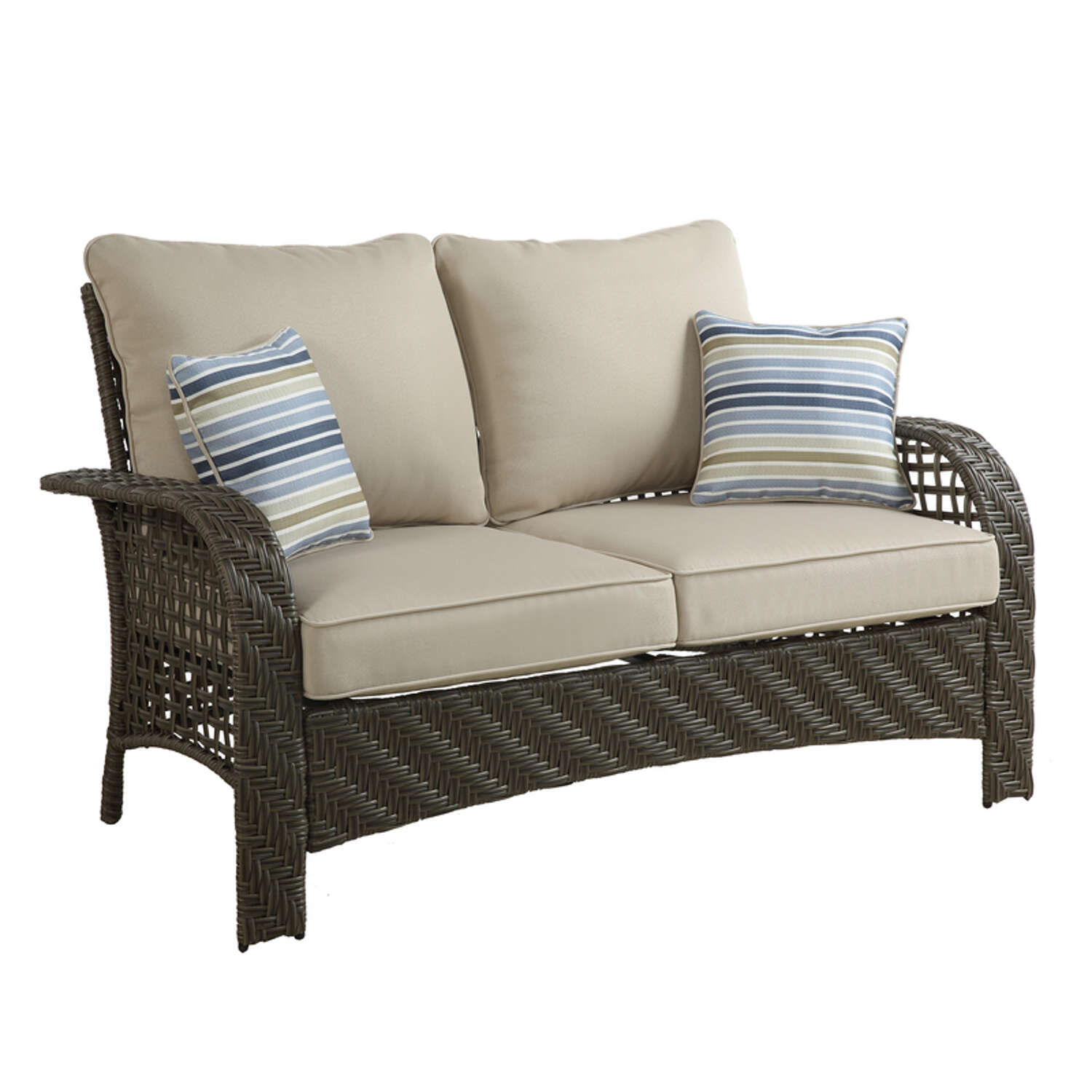 Living Accents Willow 4 pc Gray Steel Patio Set Beige