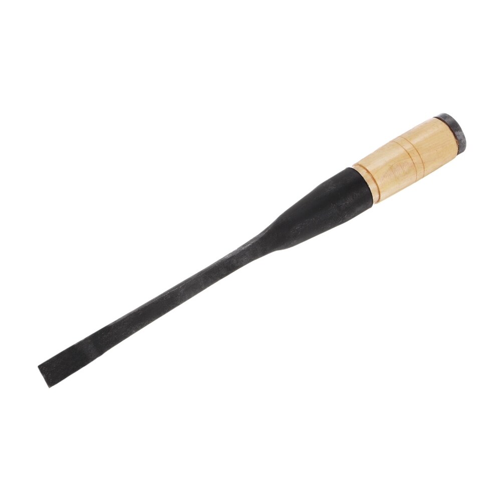 Straight Wood Chisel 14mm Beveled Edge Blade Woodworking Hand Tools   Wooden  Black