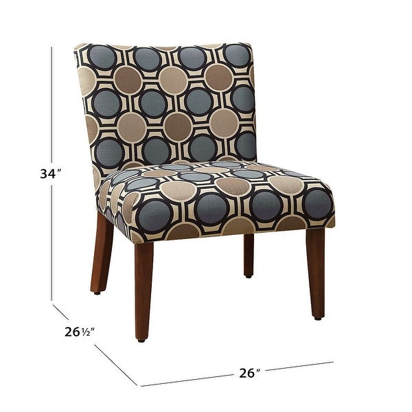 HomePop Modern Blue and Brown Geometric Parsons Dining Chair